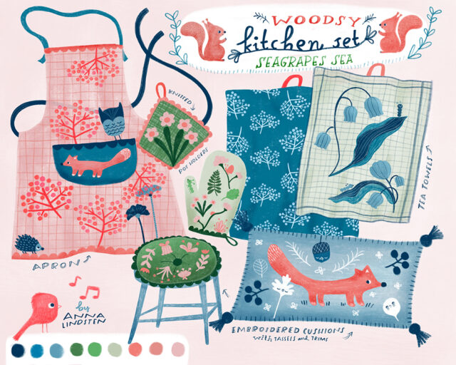 ANNA LINDSTEN WOODSY fabric1 Make Art That Sells See our students’ amazing home décor designs!