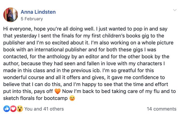 See the book deals our fall 2018 Illustrating Children’s Books students got! 5 AnnaL FBpost Make Art That Sells See the book deals our fall 2018 Illustrating Children’s Books students got!