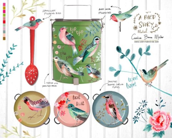 Work by Caroline Bonne-Muller for Creating Collections for Home Decor - Bird design