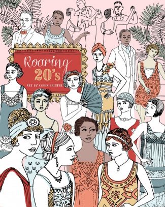 Bootcamp Student Showcase part 1 - 1920s Coloring book 1 Casey Krimmel March 650x813 Make Art That Sells Bootcamp Student Showcase part 1 - 1920s Coloring book