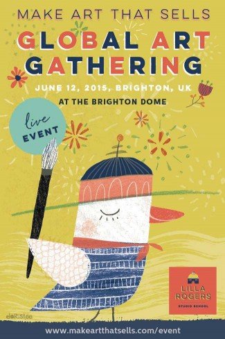 Doris Lee Make Art That Sells Brighton event poster design winner!