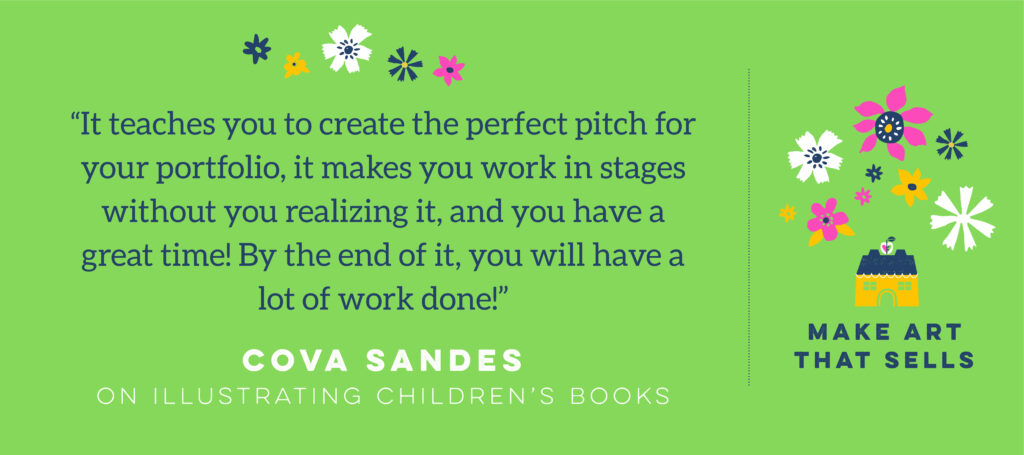 Illustrating Children's books testimonial by Cova sandes