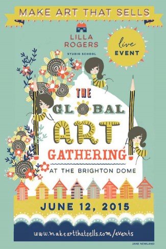 Jane Newland Make Art That Sells Brighton event poster design winner!