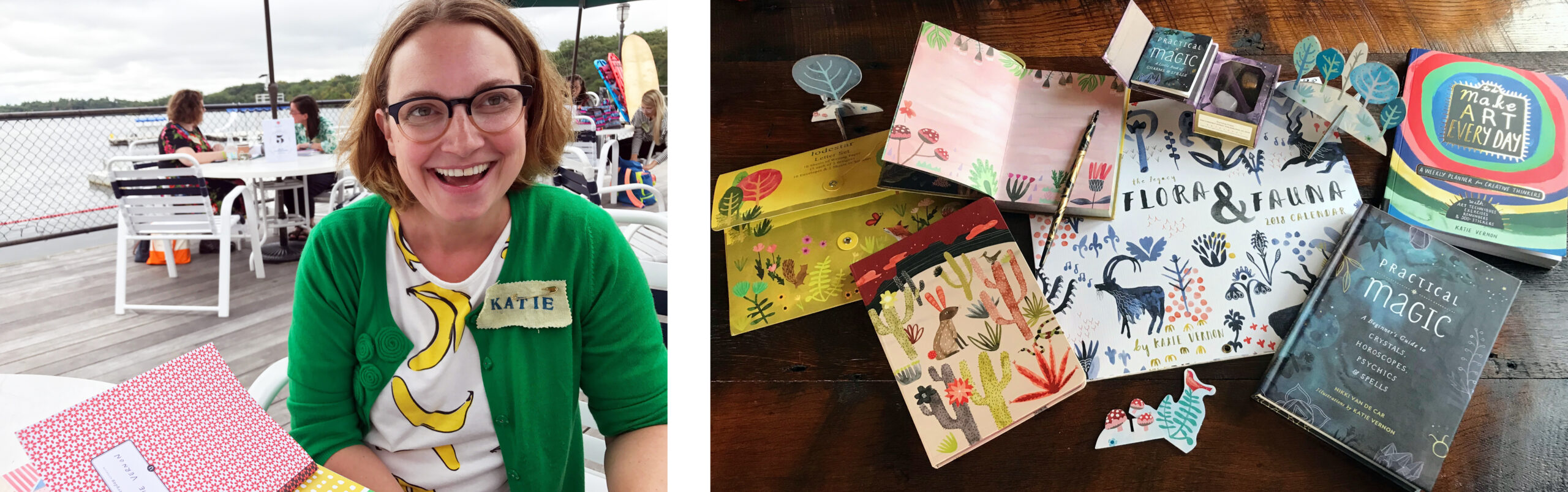 KATIE VERNON headshot plus products