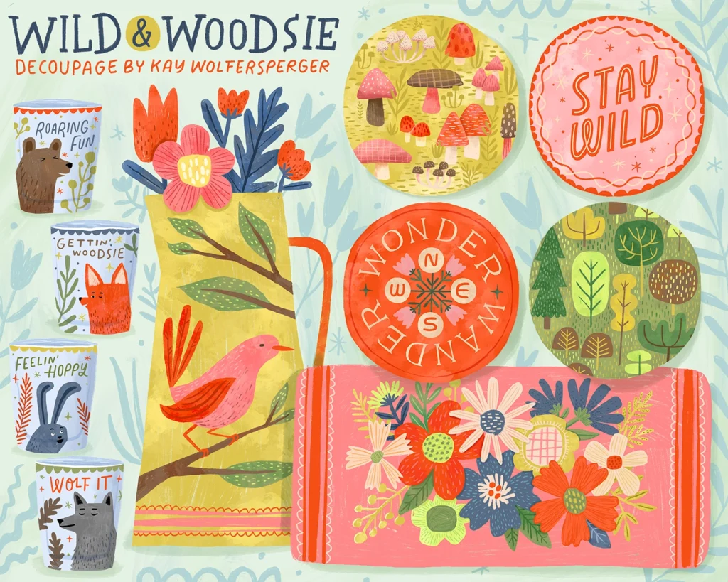 KAY WOLFERSPERGER CCHD23 GLASS KAY WOLFERSPERGER Wild & Woodsie glass collection