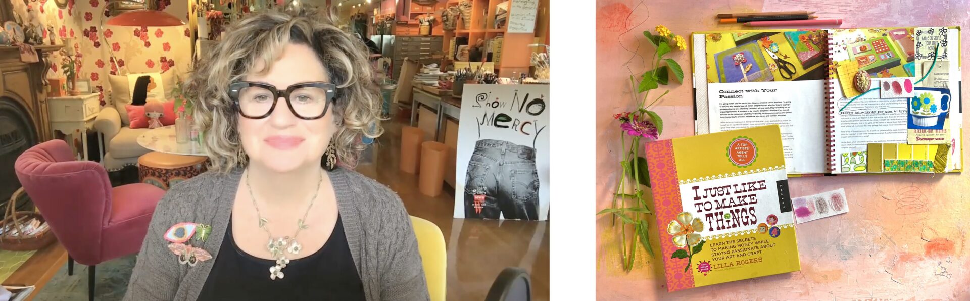 Lilla and book Just Like to Make Things Lilla and book Just Like to Make Things