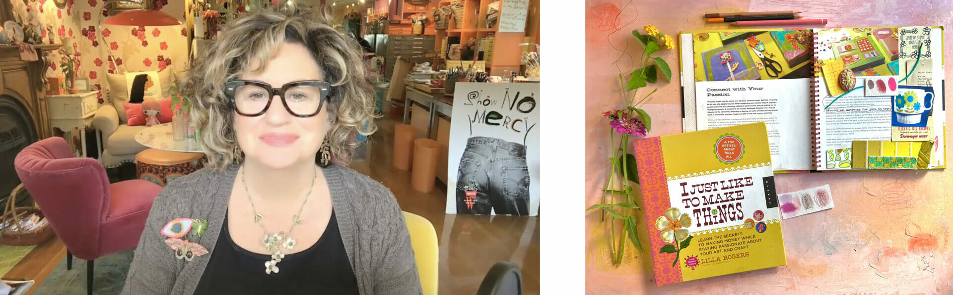 Lilla and book Just Like to Make Things