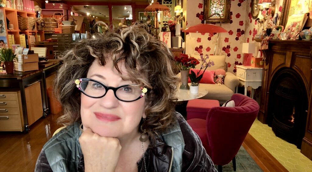 Lilla in blue velvet