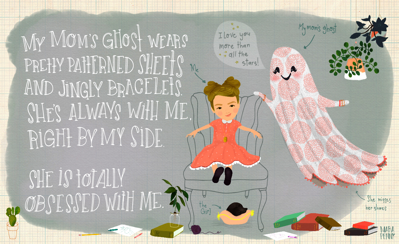 Mara Penny my moms ghost illustration