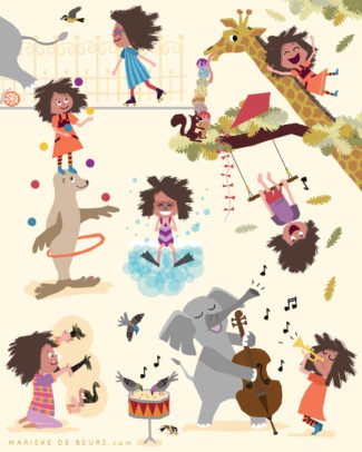 Illustrating Children's Books Student Showcase part 6 {Oct 2017 class} 6 MARIEKE DE BEURS POSES ELEANORE ICB3 WK3 Make Art That Sells Illustrating Children's Books Student Showcase part 6 {Oct 2017 class}