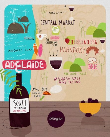 Map of Adelaide by Zoe Ingram