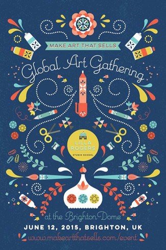 Maria Parrish Minercia Make Art That Sells Brighton event poster design winner!