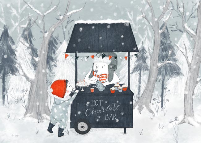 Martina Schachenhuber Hot Chocolate weather 150dpi Make Art That Sells Happy holidays from MATS! REVEALED: our winning holiday card! Plus our holiday gift to you