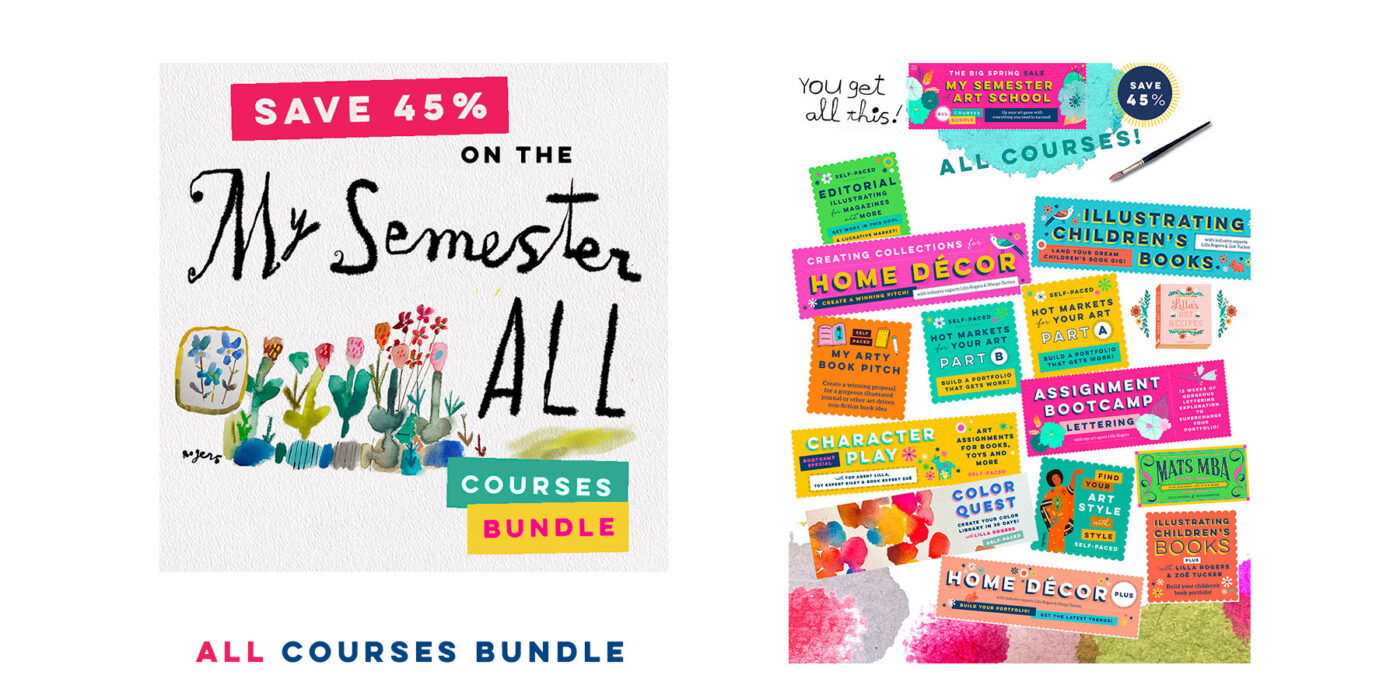 My Semester ALL shop button and calendar