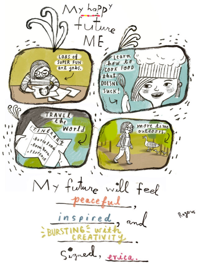 Root PP my happy future me Make Art That Sells Four FREE Arty Assignments to fill up your May from art agent Lilla!