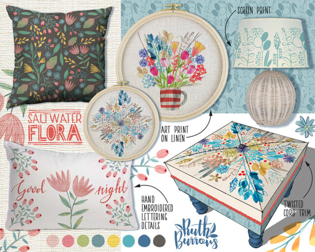 Ruth Burrows SaltwaterFlorals Fabric 1