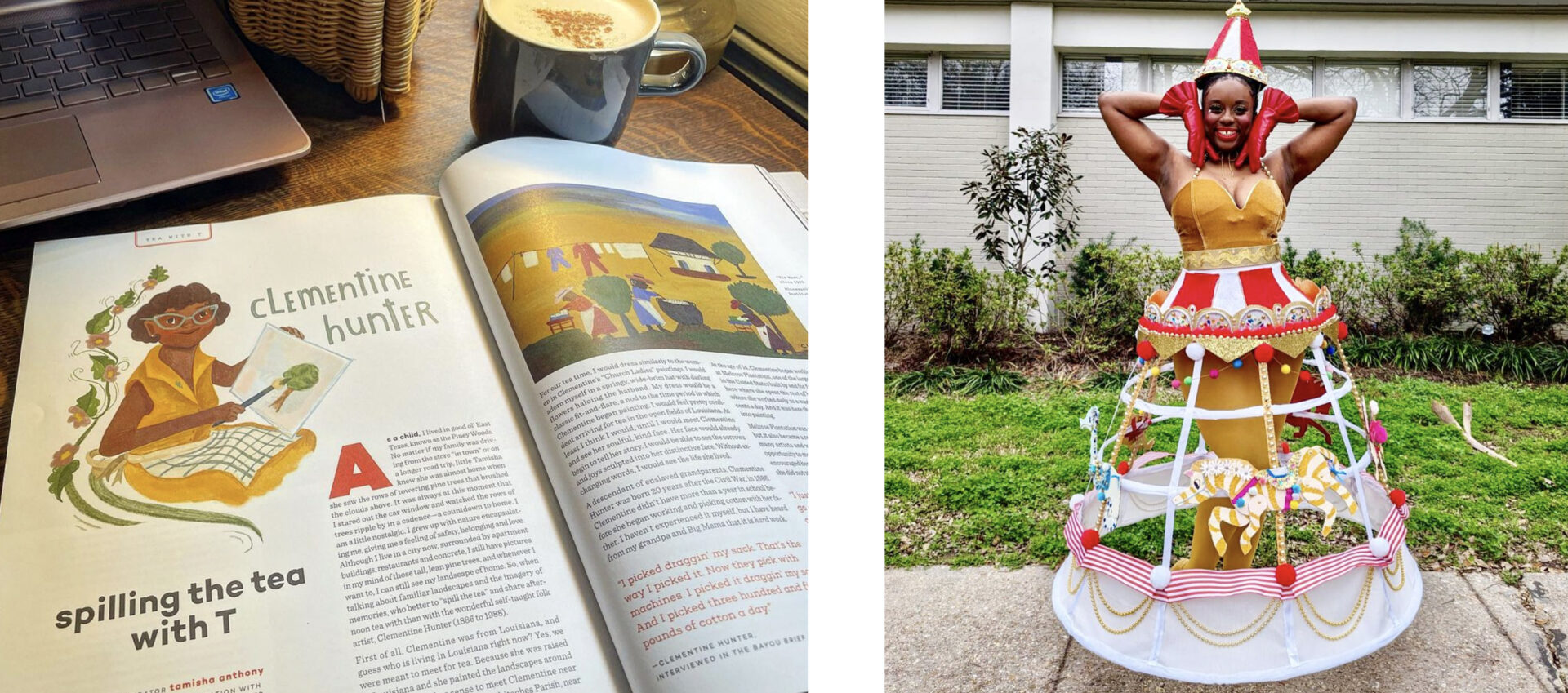 T with T and mardi gras