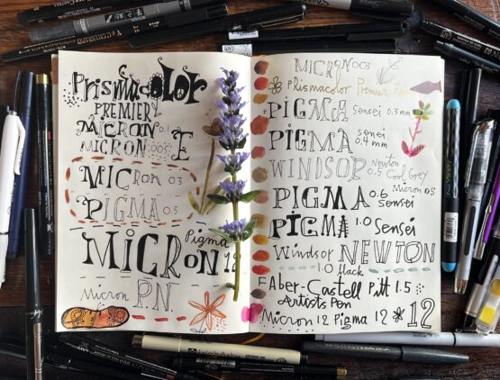 Take this course to give your art career a huge boost 10 TRYING OUT PENS