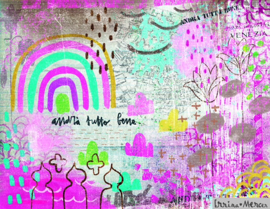 Wall art by Errina Mercer created in online art course Assignment Bootcamp