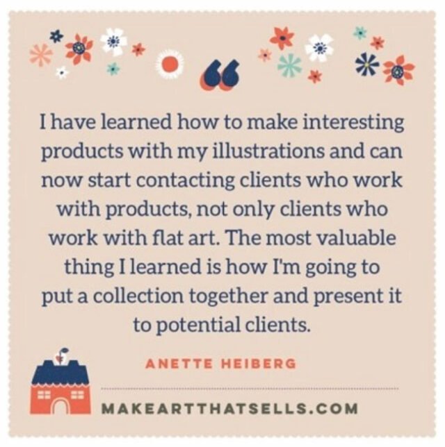 anettetestimonial Make Art That Sells Get a FREE sneak peek into our Creating Collections for Home Décor e-course