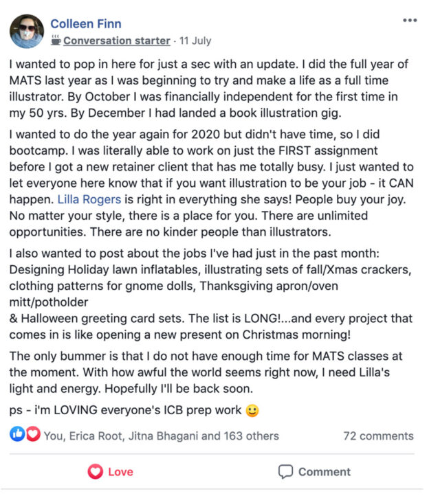 Incredible student successes – see the amazing book deals our alumni landed! 7 colleen FBpost Make Art That Sells Incredible student successes – see the amazing book deals our alumni landed!