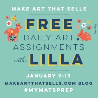 daily artmatssharp Make Art That Sells MY MATS PREP #matskidbook Day 5: Birdie in your scene