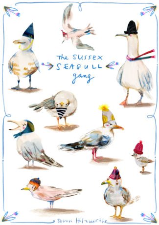 devon Sussex Seagulls Web Make Art That Sells Illustrating Children's Books Student Showcase part 5 {Jan 2017 class}