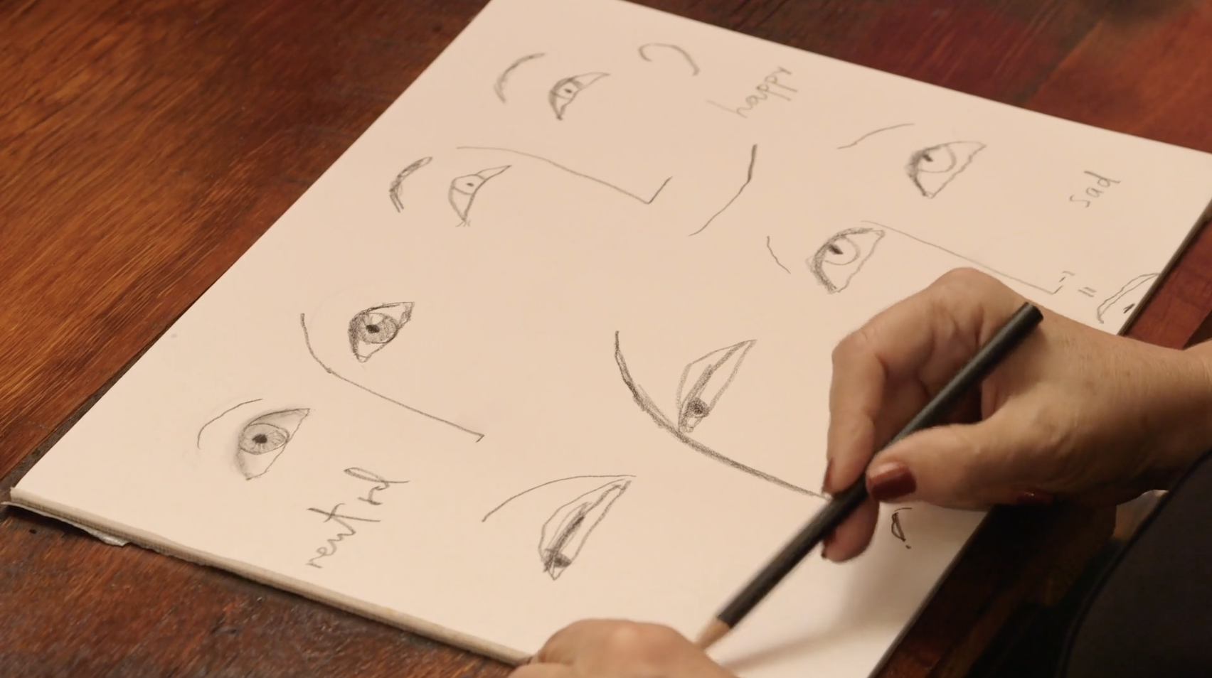 Example of how to draw faces in different styles