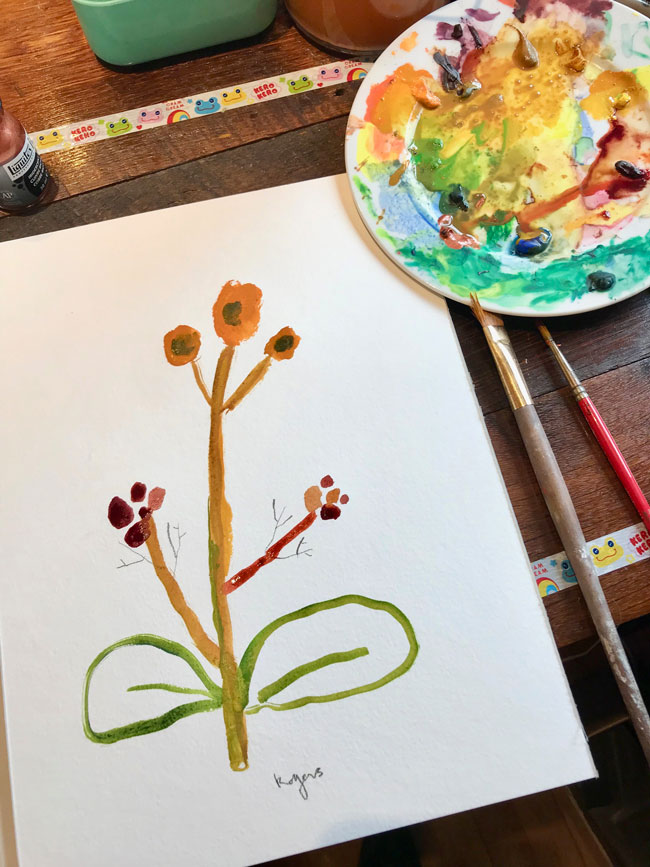 flowerdrawing LillaNLfeb27 Make Art That Sells Get your FREE Assignment Bootcamp #MATSprep and art supply shopping list