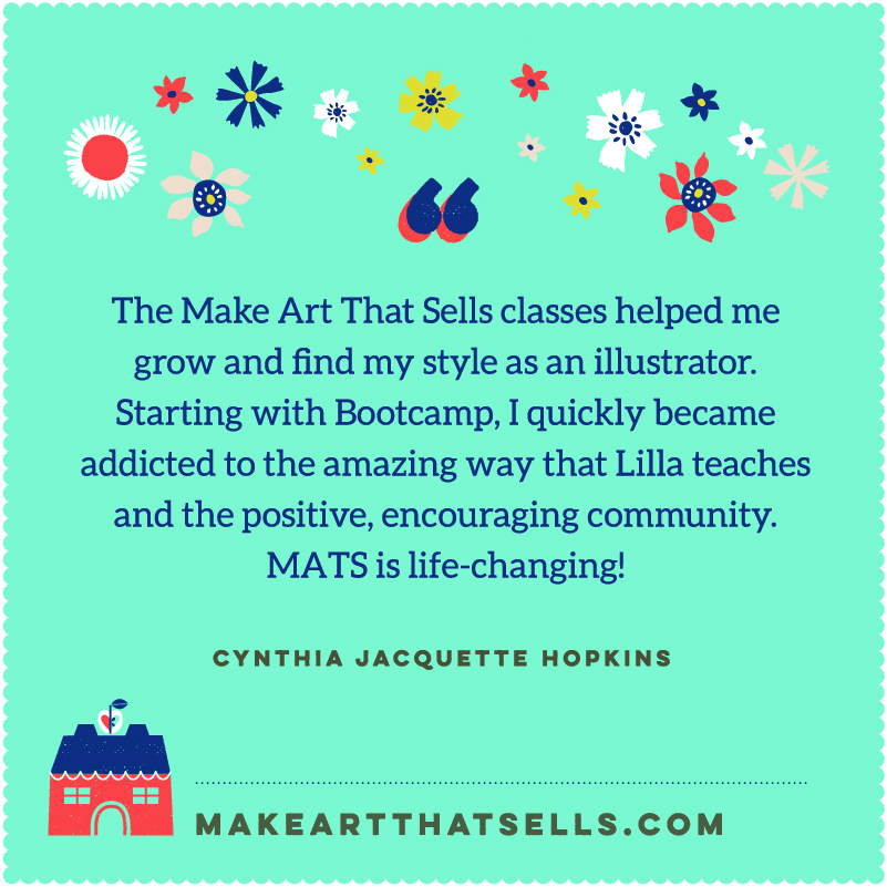 new testimonial 12CynthiaNL20Feb Make Art That Sells Five reasons why you NEED to sign up for Assignment Bootcamp