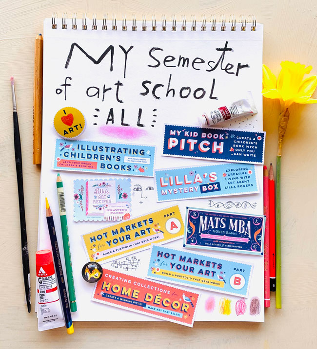 soas all Make Art That Sells Look at all this goodness! Sign up now for 9 months of bonus assignments from art agent Lilla