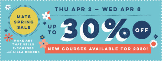 spring sale 2020 horizontal 1 Make Art That Sells MATS Spring Sale: up to 30% off career-boosting bundles!