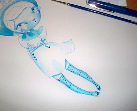 Adolie Day's step by step illustration process