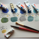 watercolour Make Art That Sells #mygtsprep - Mini Assignment 2: Fifty Shades of Blue